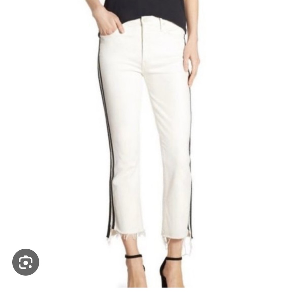 Mother Demin insider crop step fray jeans